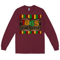 Burgundy 1865 juneteenth tumbler Long Sleeve Tee - BarkalooDesign