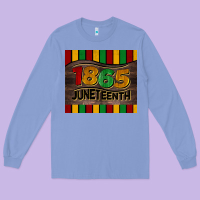 1865 Juneteenth Tumbler Long Sleeve Tee Designed By Barkaloodesign