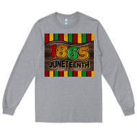 Heather Grey 1865 juneteenth tumbler Long Sleeve Tee - BarkalooDesign