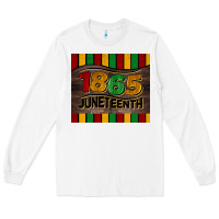 White 1865 juneteenth tumbler Long Sleeve Tee - BarkalooDesign