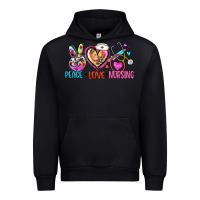 Black peace love nursing Urban Hoodie - Zillion Design Studio