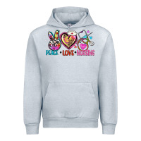 Heather Grey peace love nursing Urban Hoodie - Zillion Design Studio