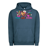 Pigment Midnight Navy peace love nursing Urban Hoodie - Zillion Design Studio