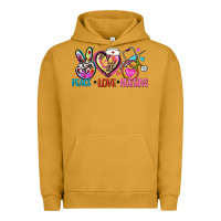 Pigment Peanut Butter peace love nursing Urban Hoodie - Zillion Design Studio
