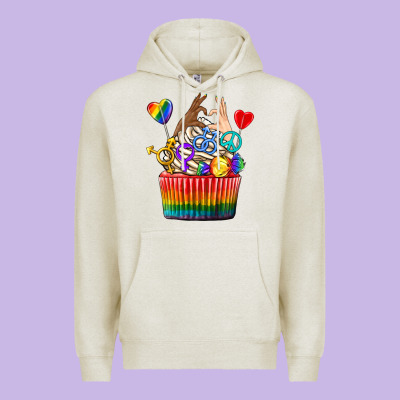 Pride Rainbow Cupcake Premium Hoodie Designed By Texasbilliewilder