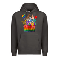 Smoke pride rainbow cupcake Premium Hoodie - texasbilliewilder