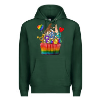 Sports Green pride rainbow cupcake Premium Hoodie - texasbilliewilder
