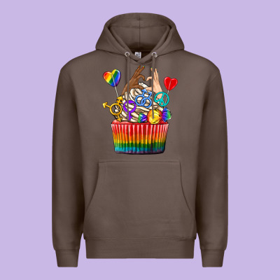 Pride Rainbow Cupcake Premium Hoodie Designed By Texasbilliewilder