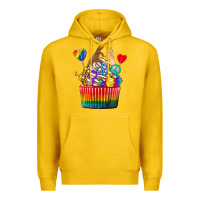 Lemon pride rainbow cupcake Premium Hoodie - texasbilliewilder