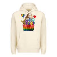 Sandshell pride rainbow cupcake Premium Hoodie - texasbilliewilder