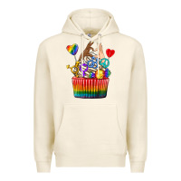 Tofu pride rainbow cupcake Premium Hoodie - texasbilliewilder