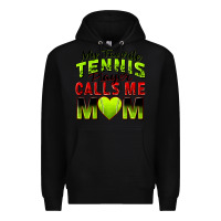 Black my favorite tennis player calls me mom Premium Hoodie - Zillion Design Studio