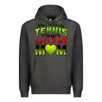 Charcoal Heather my favorite tennis player calls me mom Premium Hoodie - Zillion Design Studio