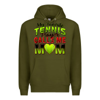 Army Green my favorite tennis player calls me mom Premium Hoodie - Zillion Design Studio