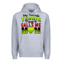 Heather Grey my favorite tennis player calls me mom Premium Hoodie - Zillion Design Studio