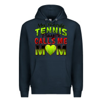 Navy my favorite tennis player calls me mom Premium Hoodie - Zillion Design Studio