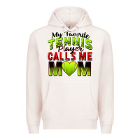 Pale Pink my favorite tennis player calls me mom Premium Hoodie - Zillion Design Studio