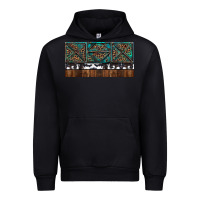 Black Rusty Sunflowers with Cowhide and Turquoise Urban Hoodie - RanaPortraitStore