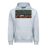 Heather Grey Rusty Sunflowers with Cowhide and Turquoise Urban Hoodie - RanaPortraitStore