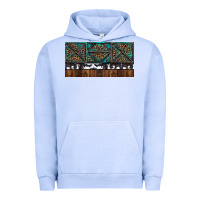 Pigment Grape Ice Rusty Sunflowers with Cowhide and Turquoise Urban Hoodie - RanaPortraitStore