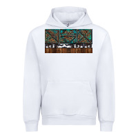 White Rusty Sunflowers with Cowhide and Turquoise Urban Hoodie - RanaPortraitStore