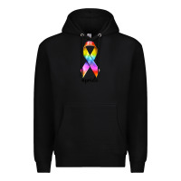 Black pride ribbon Premium Hoodie - texasbilliewilder