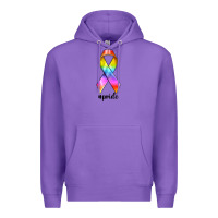 Purple pride ribbon Premium Hoodie - texasbilliewilder