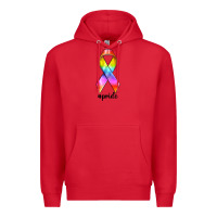 Red pride ribbon Premium Hoodie - texasbilliewilder