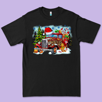 Christmas Truck Premium Tee Designed By Cowhidedigitalart