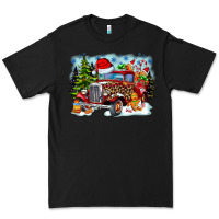 Black Christmas truck Premium Tee - CowhideDigitalArt