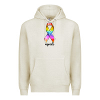 Oatmeal Heather pride ribbon Premium Hoodie - texasbilliewilder