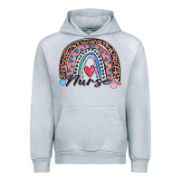 Heather Grey nurse rainbow Urban Hoodie - Zillion Design Studio