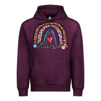 Mauve Wine nurse rainbow Urban Hoodie - Zillion Design Studio