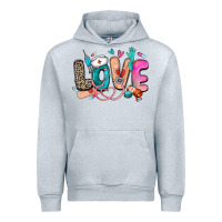 Heather Grey love nurse Urban Hoodie - Zillion Design Studio