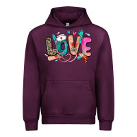 Mauve Wine love nurse Urban Hoodie - Zillion Design Studio