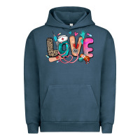 Pigment Midnight Navy love nurse Urban Hoodie - Zillion Design Studio