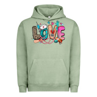 Pigment Oil Green love nurse Urban Hoodie - Zillion Design Studio