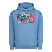 Pigment Pebble Blue love nurse Urban Hoodie - Zillion Design Studio
