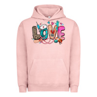 Pigment Salmon love nurse Urban Hoodie - Zillion Design Studio