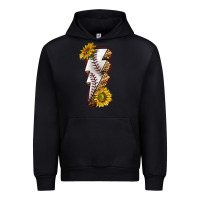 Black sport baseball  lightning bolt Urban Hoodie - texasbilliewilder