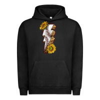 Pigment Black sport baseball  lightning bolt Urban Hoodie - texasbilliewilder