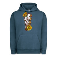 Pigment Midnight Navy sport baseball  lightning bolt Urban Hoodie - texasbilliewilder
