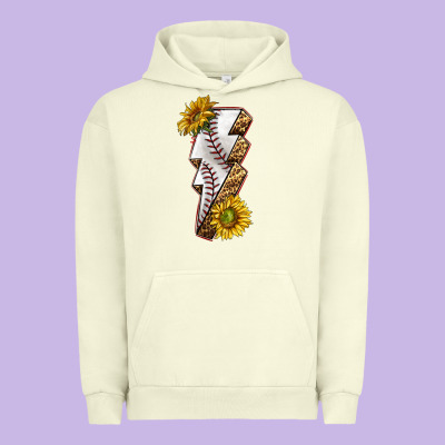Urban Hoodie sport baseball  lightning bolt