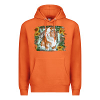 Carrot Bunny With Flower Leopard Premium Hoodie - RanaPortraitStore