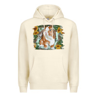 Sandshell Bunny With Flower Leopard Premium Hoodie - RanaPortraitStore