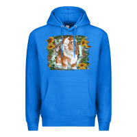 True Royal Bunny With Flower Leopard Premium Hoodie - RanaPortraitStore