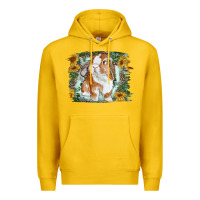Lemon Bunny With Flower Leopard Premium Hoodie - RanaPortraitStore