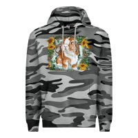 Slate Camo Bunny With Flower Leopard Premium Hoodie - RanaPortraitStore