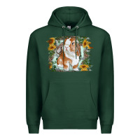 Sports Green Bunny With Flower Leopard Premium Hoodie - RanaPortraitStore