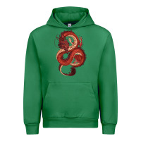 Emerald red dragon Urban Hoodie - RanaPortraitStore